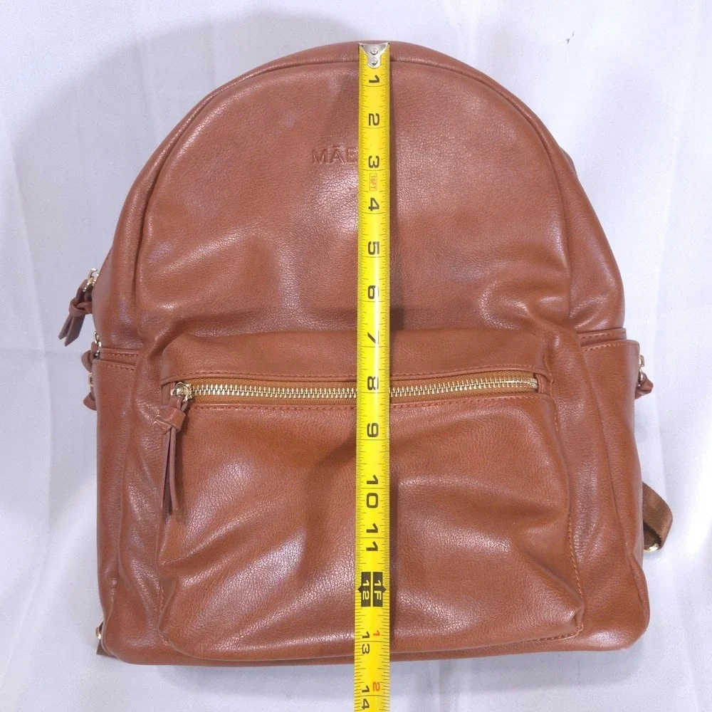 MAEDN All Day Backpack Medium Vegan Leather Saddle Diaper Bag Travel Cottagecore